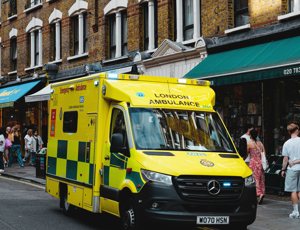 Ambulance driving in high street