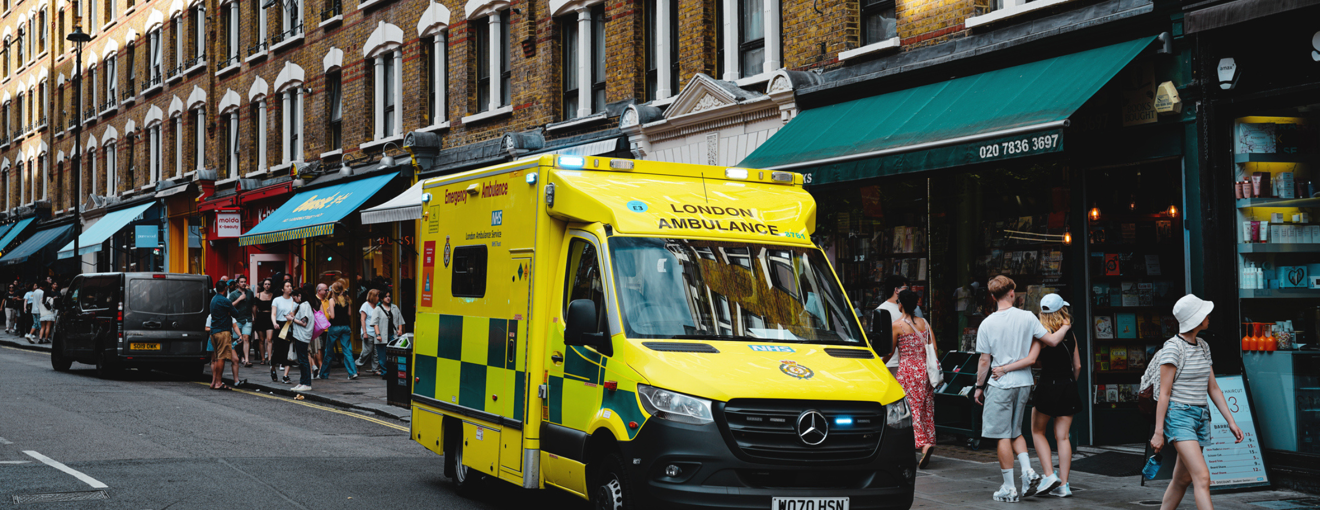 Ambulance driving in high street