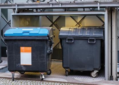 wheelie bins outside